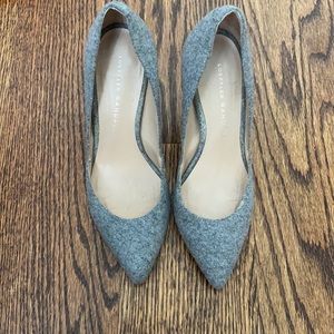 Loeffler Randall grey felt pumps 5.5